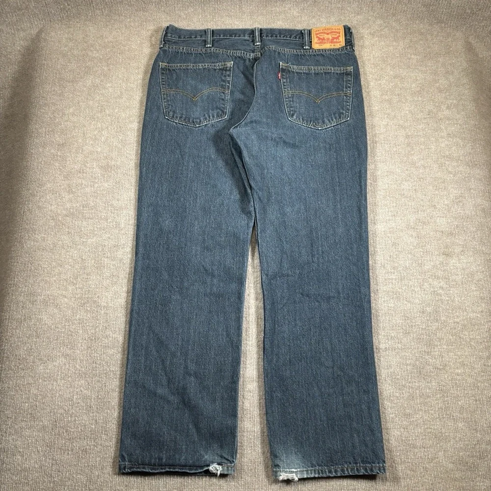 Levis 514 Jeans‎ Mens 38x32 Straight Fit Medium Wash Blue Denim Cotton